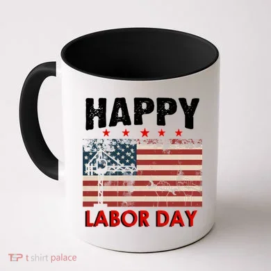 Happy Labor Day American Workers Flag Coffee Mug