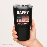 Happy Labor Day American Workers Flag Tumbler thumb 2