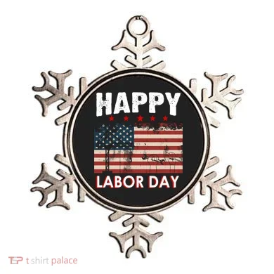 Happy Labor Day American Workers Flag Ornament