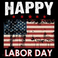 Happy Labor Day American Workers Flag Ornament thumb 1
