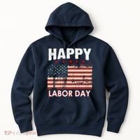 Happy Labor Day American Workers Flag Hoodie thumb 0