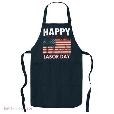 Happy Labor Day American Workers Flag Apron