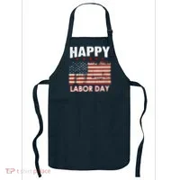 Happy Labor Day American Workers Flag Apron thumb 0