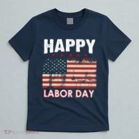 Happy Labor Day American Workers Flag T-Shirt thumb 5