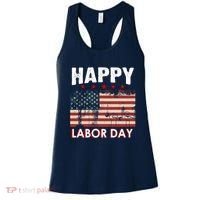 Happy Labor Day American Workers Flag Women's Tank Top thumb 0