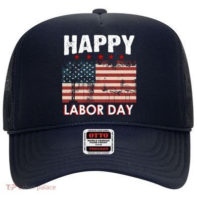 Happy Labor Day American Workers Flag Hat