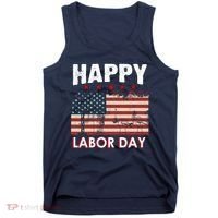Happy Labor Day American Workers Flag Tank Top thumb 0