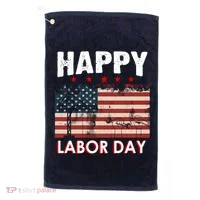 Happy Labor Day American Workers Flag Golf Towel thumb 0
