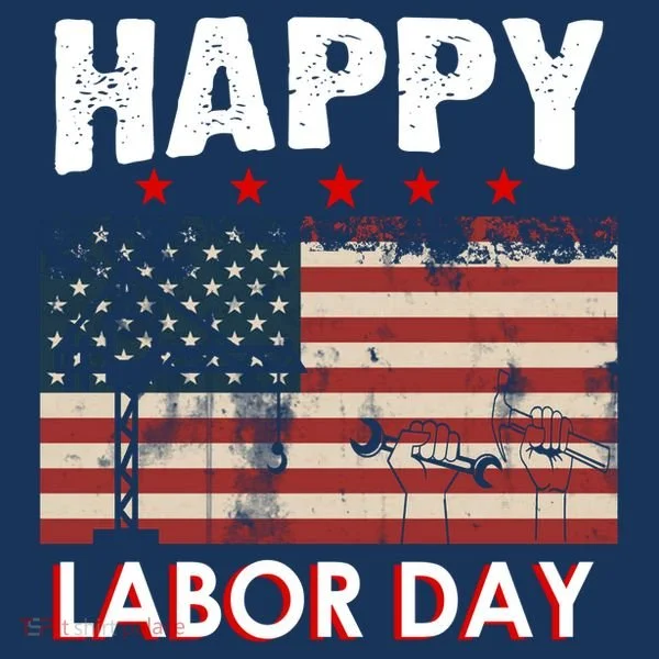 Happy Labor Day American Workers Flag Women's T-Shirt