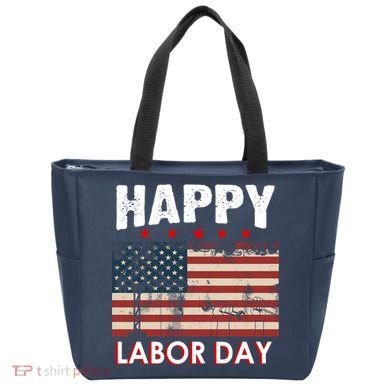Happy Labor Day American Workers Flag Tote Bag