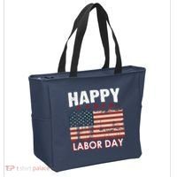 Happy Labor Day American Workers Flag Tote Bag thumb 2