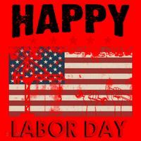 Happy Labor Day American Workers Flag Santa Hat thumb 1