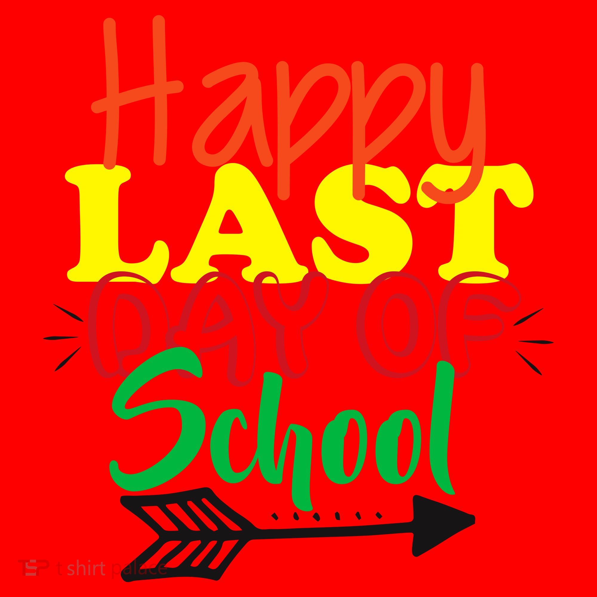 Happy Last Day of School Arrow Santa Hat