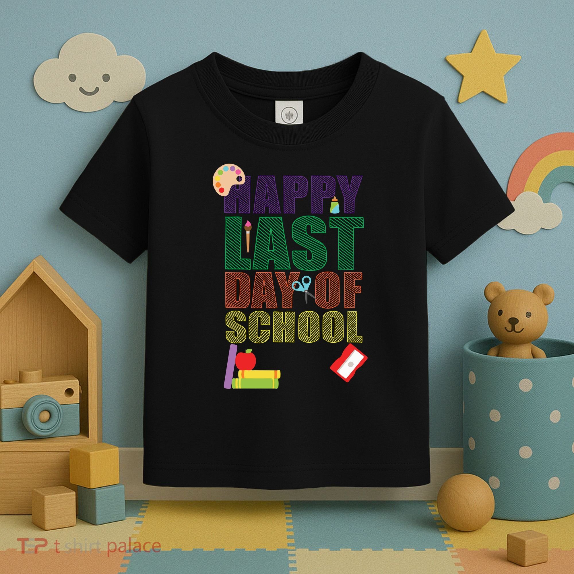 Happy Last Day of School Arts and Crafts Toddler T-Shirt
