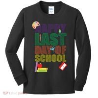 Happy Last Day of School Arts and Crafts Kids Long Sleeve Shirt thumb 0
