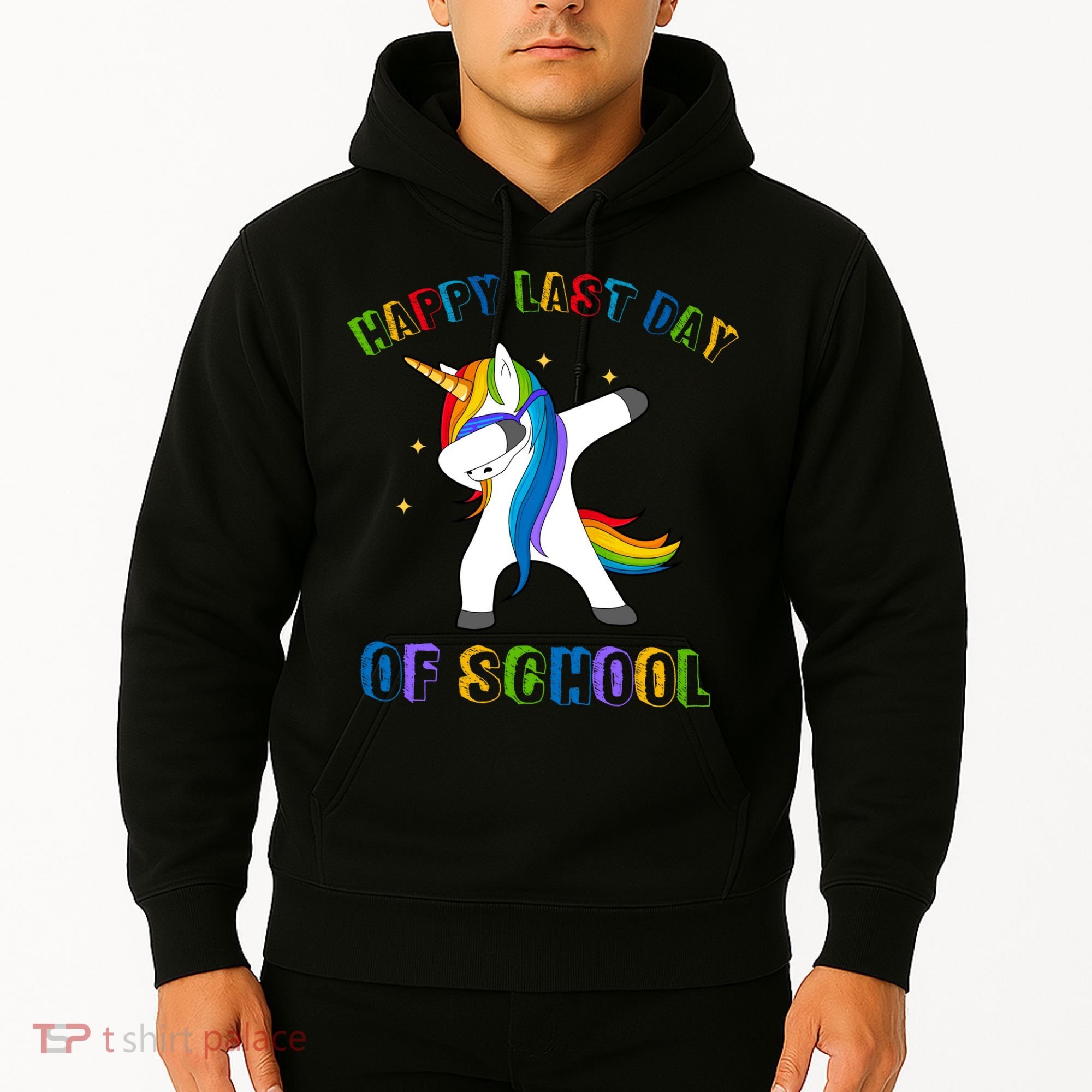 Happy Last Day Of School Dabbing Unicorn Hoodie
