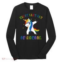 Happy Last Day Of School Dabbing Unicorn Long Sleeve Shirt thumb 0