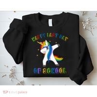 Happy Last Day Of School Dabbing Unicorn Sweatshirt thumb 2