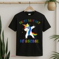 Happy Last Day Of School Dabbing Unicorn T-Shirt thumb 2