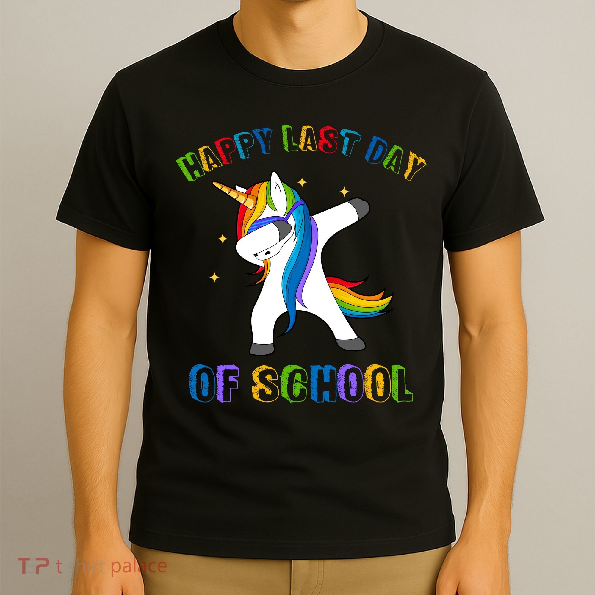 Happy Last Day Of School Dabbing Unicorn T-Shirt
