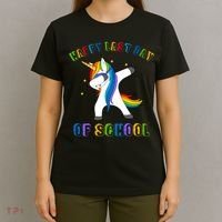 Happy Last Day Of School Dabbing Unicorn T-Shirt thumb 4