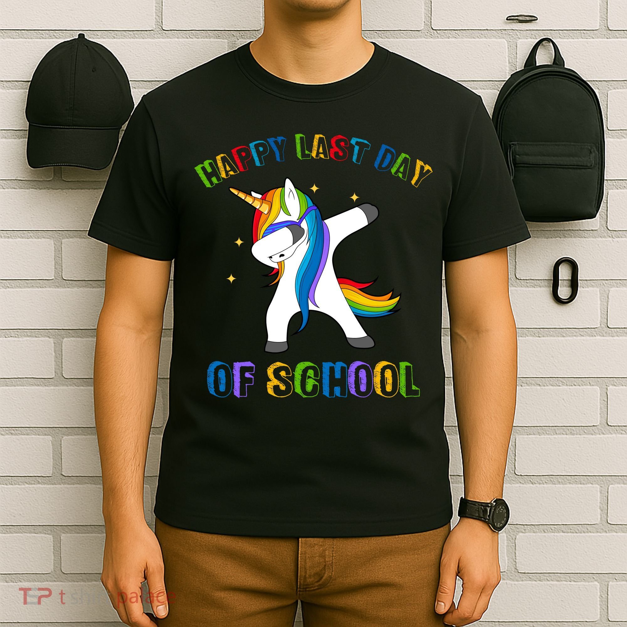 Happy Last Day Of School Dabbing Unicorn T-Shirt