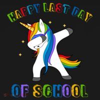 Happy Last Day Of School Dabbing Unicorn Button thumb 1