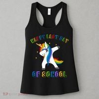 Happy Last Day Of School Dabbing Unicorn Women's Tank Top thumb 3