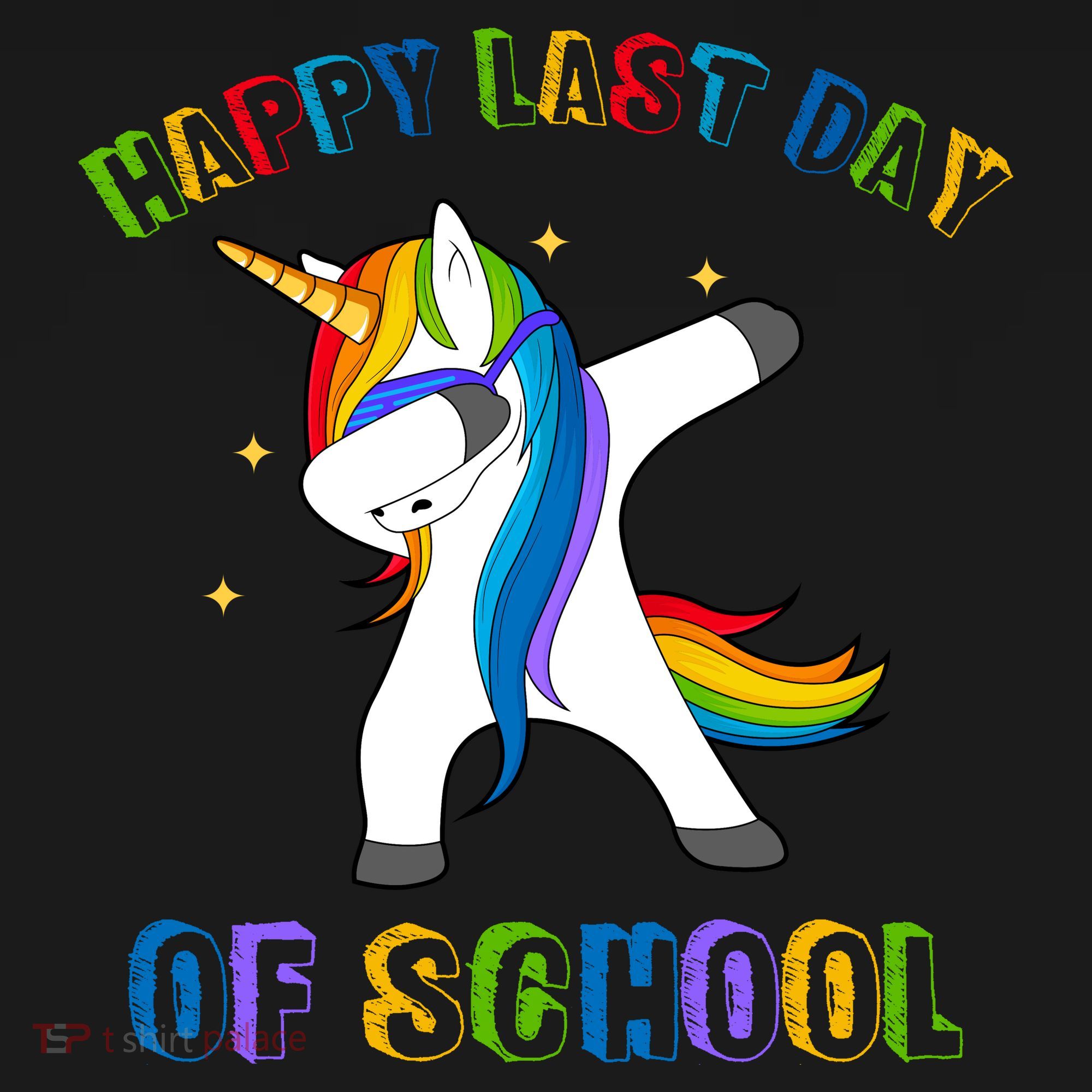 Happy Last Day Of School Dabbing Unicorn Toddler Hoodie