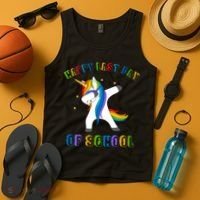 Happy Last Day Of School Dabbing Unicorn Tank Top thumb 4