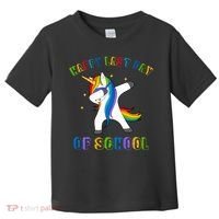 Happy Last Day Of School Dabbing Unicorn Toddler T-Shirt thumb 0