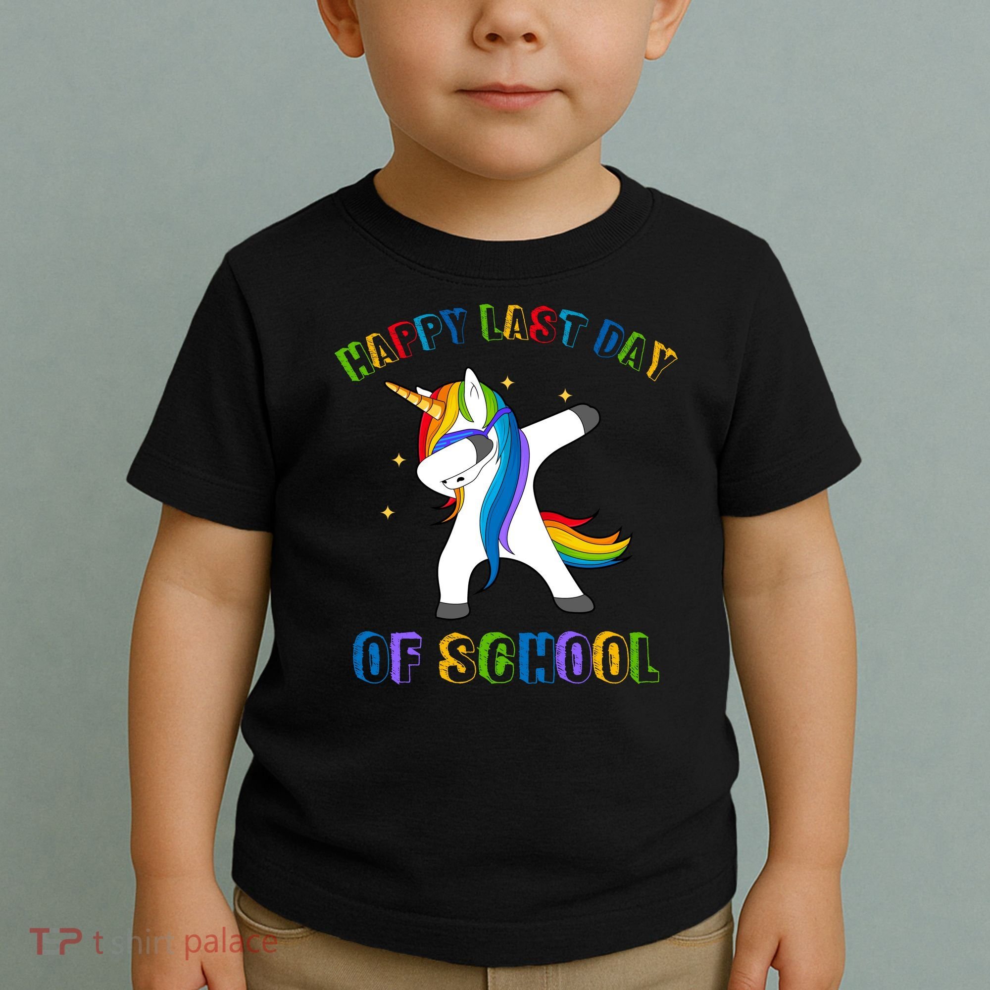 Happy Last Day Of School Dabbing Unicorn Toddler T-Shirt