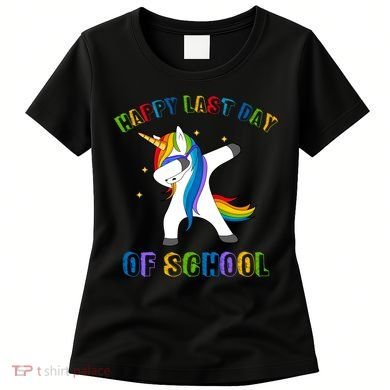 Happy Last Day Of School Dabbing Unicorn Women's T-Shirt