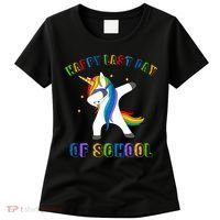 Happy Last Day Of School Dabbing Unicorn Women's T-Shirt thumb 0