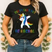 Happy Last Day Of School Dabbing Unicorn Women's T-Shirt thumb 2
