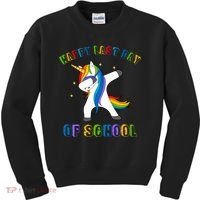 Happy Last Day Of School Dabbing Unicorn Kids Sweatshirt thumb 0