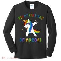 Happy Last Day Of School Dabbing Unicorn Kids Long Sleeve Shirt thumb 0
