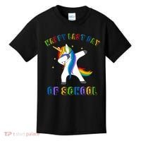 Happy Last Day Of School Dabbing Unicorn Kids T-Shirt thumb 0