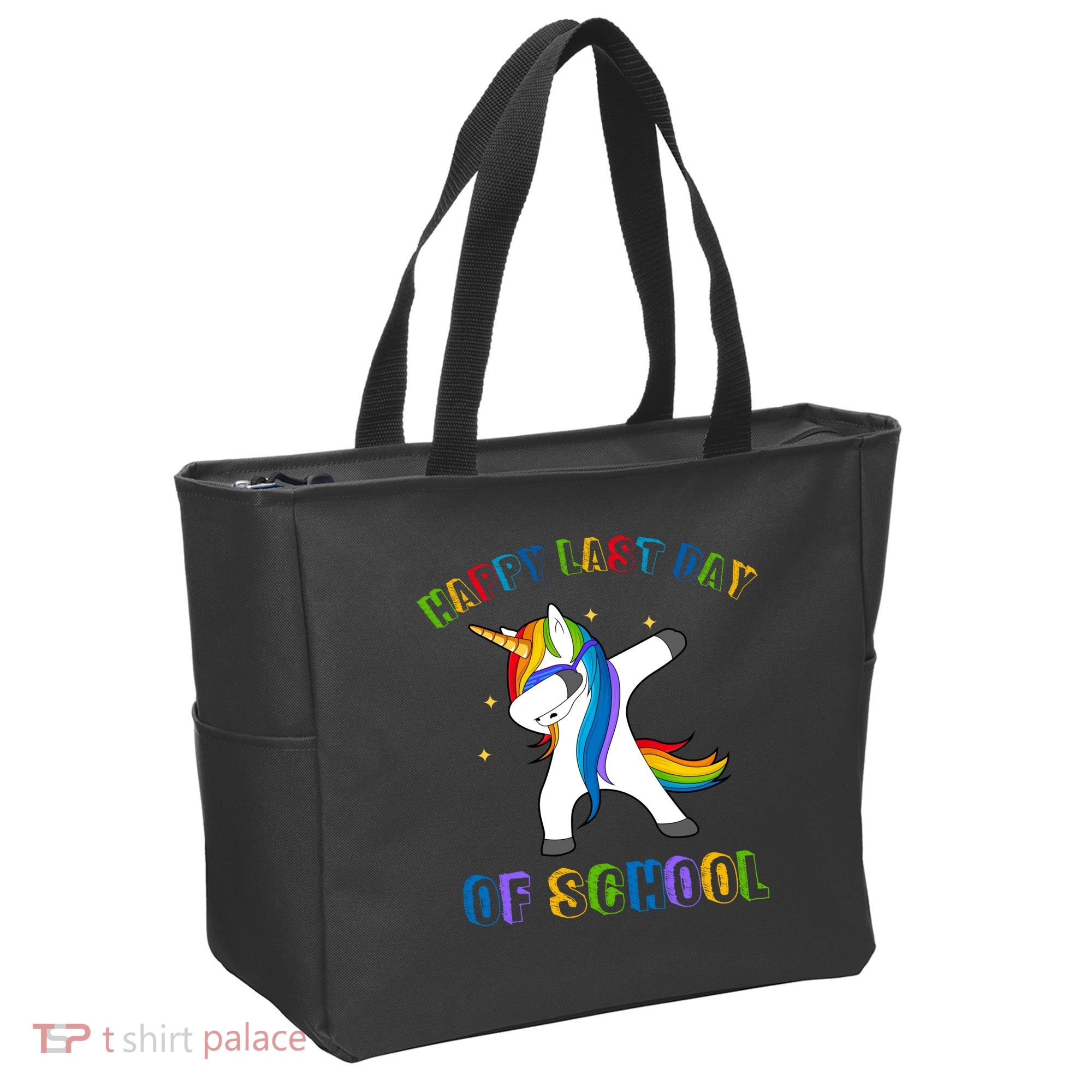 Happy Last Day Of School Dabbing Unicorn Tote Bag