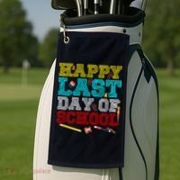 Happy Last Day Of School Pencil Golf Towel thumb 2