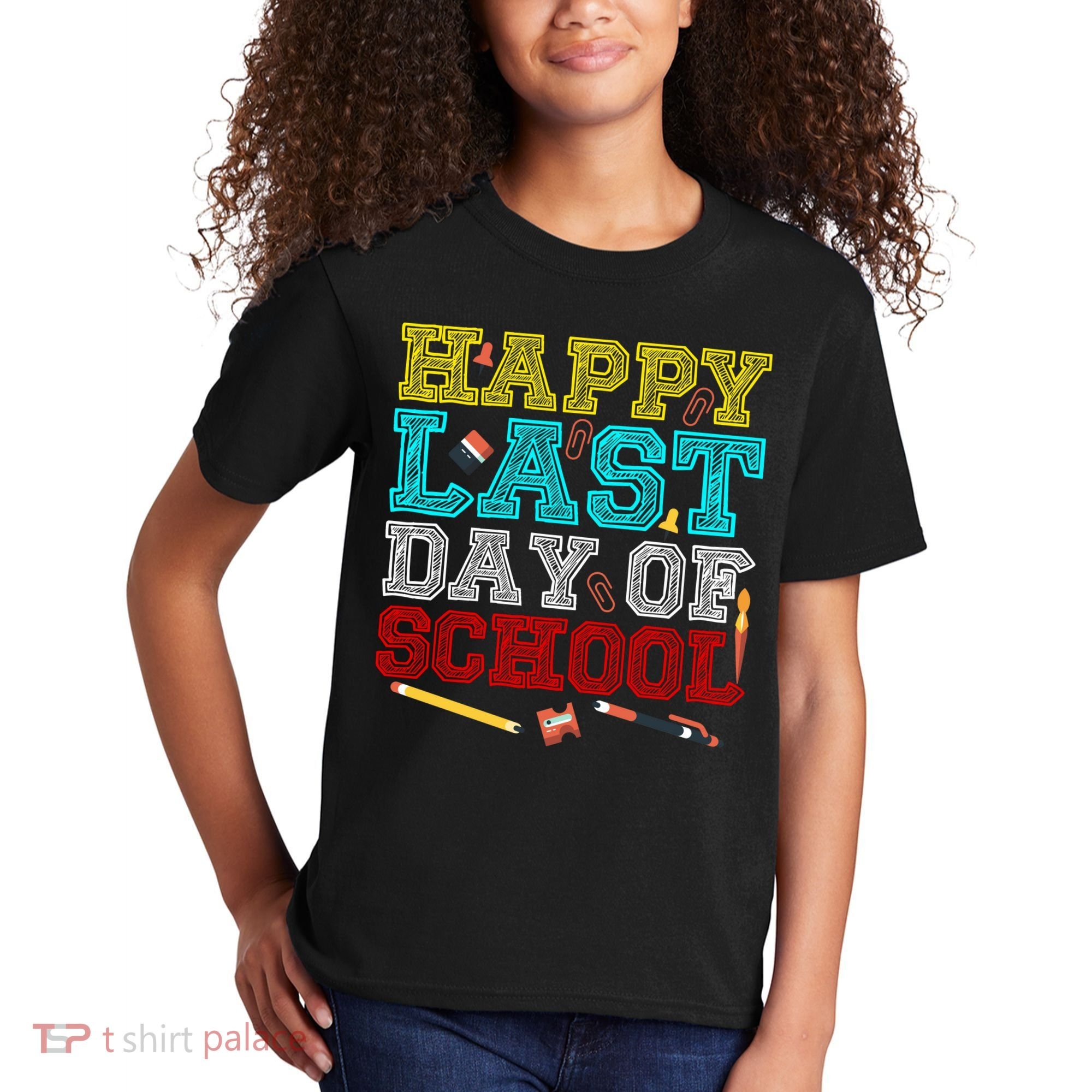 Happy Last Day Of School Pencil Kids T-Shirt