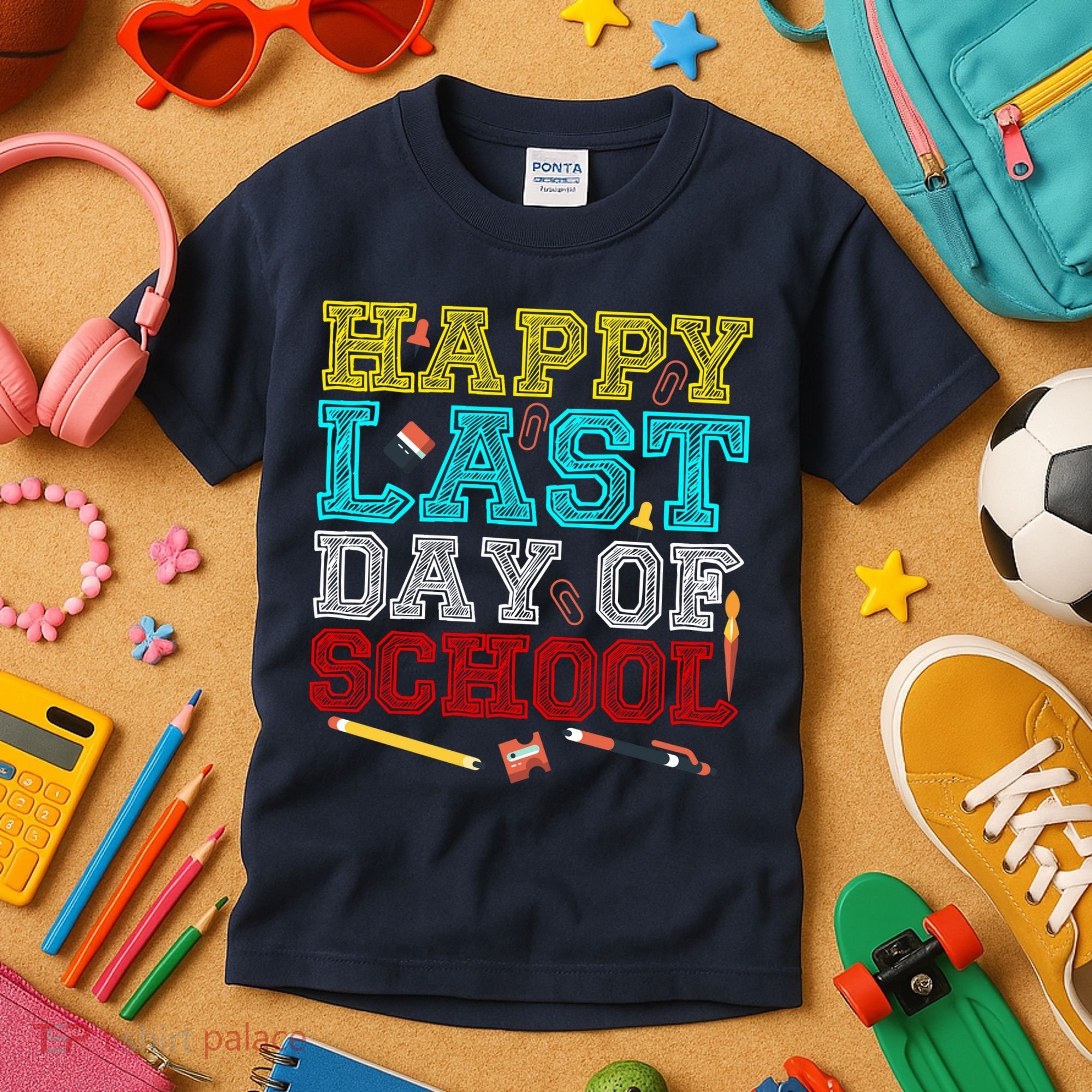Happy Last Day Of School Pencil Kids T-Shirt