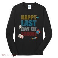 Happy Last Day Of School Supplies Tall Long Sleeve Shirt thumb 0