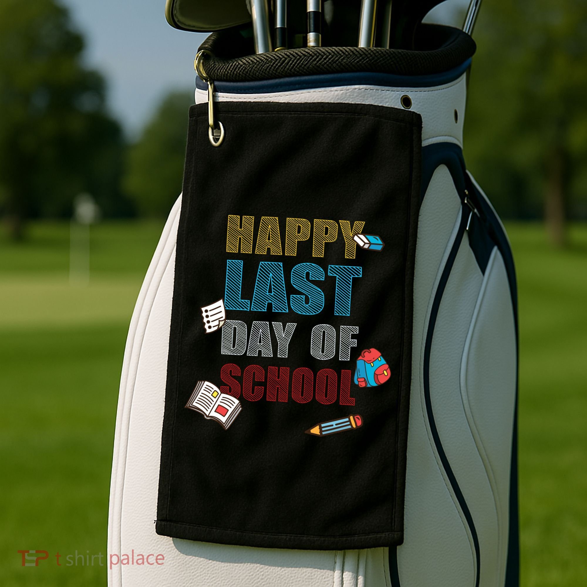 Happy Last Day Of School Supplies Golf Towel