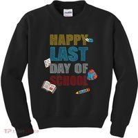 Happy Last Day Of School Supplies Kids Sweatshirt thumb 0