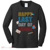 Happy Last Day Of School Supplies Kids Long Sleeve Shirt thumb 0