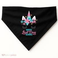 Happy Last Day Of School Unicorn Face USA-Made Doggie Bandana thumb 0