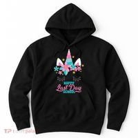 Happy Last Day Of School Unicorn Face Hoodie thumb 0