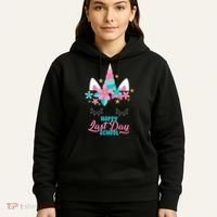 Happy Last Day Of School Unicorn Face Hoodie thumb 5