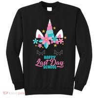 Happy Last Day Of School Unicorn Face Sweatshirt thumb 0